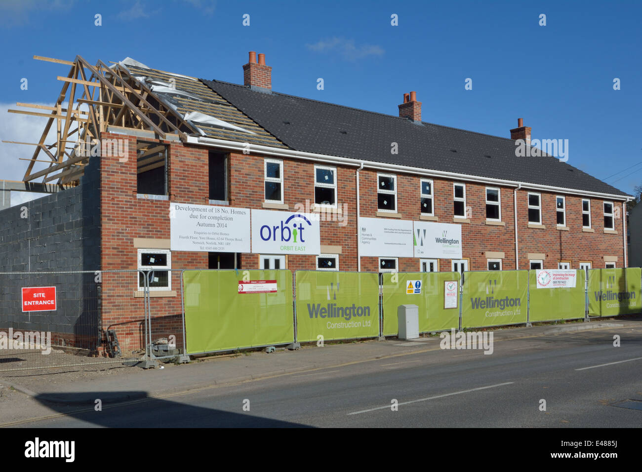 New homes under construction in Gorleston Stock Photo Alamy