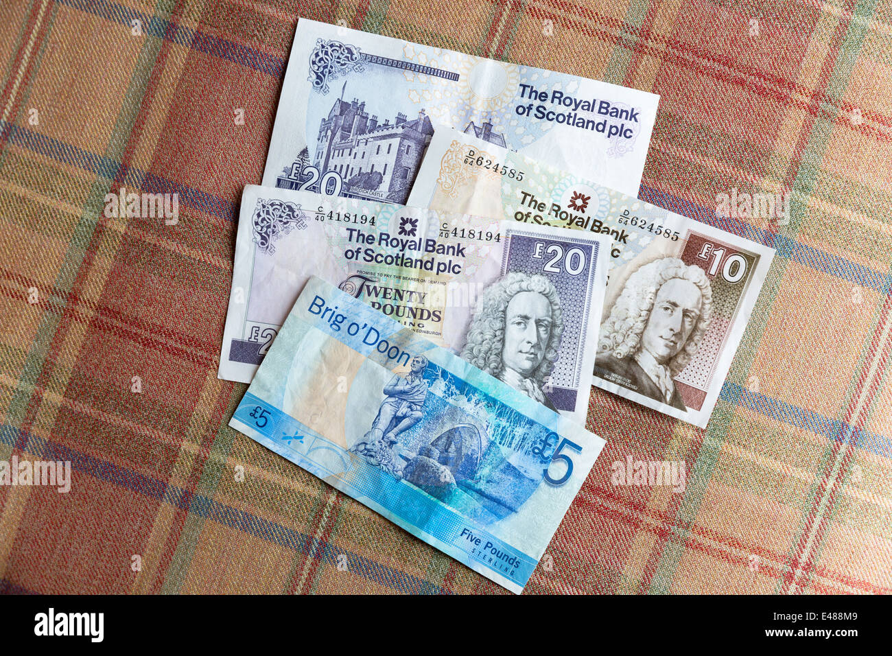 Scottish banknotes from The Royal Bank of SCOTLAND £5, £10 £20 on