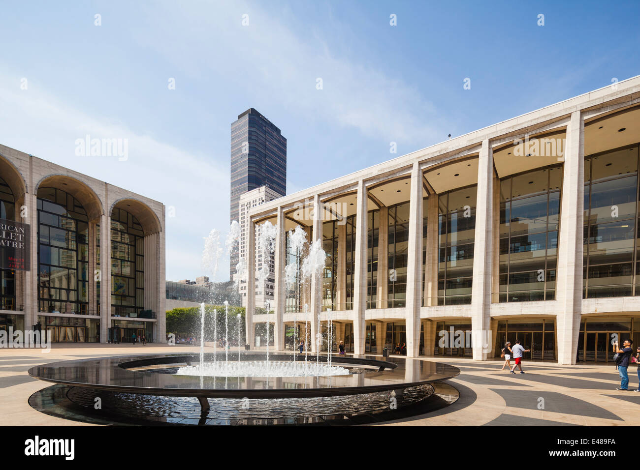 New York City - June 22: Lincoln Center and Metropolitan Opera House in New York on June 22, 2013 Stock Photo