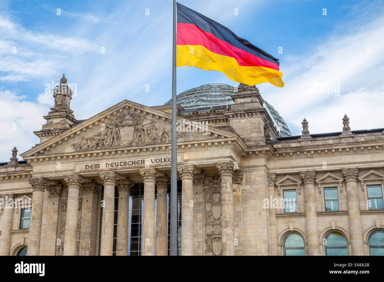Reichstag parliament building, Berlin, Germany Stock Photo