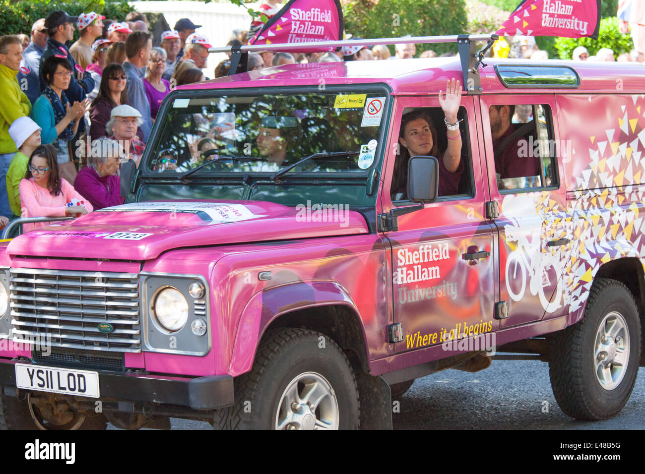 Land Rover for Sheffield Hallam University before the Tour de France in