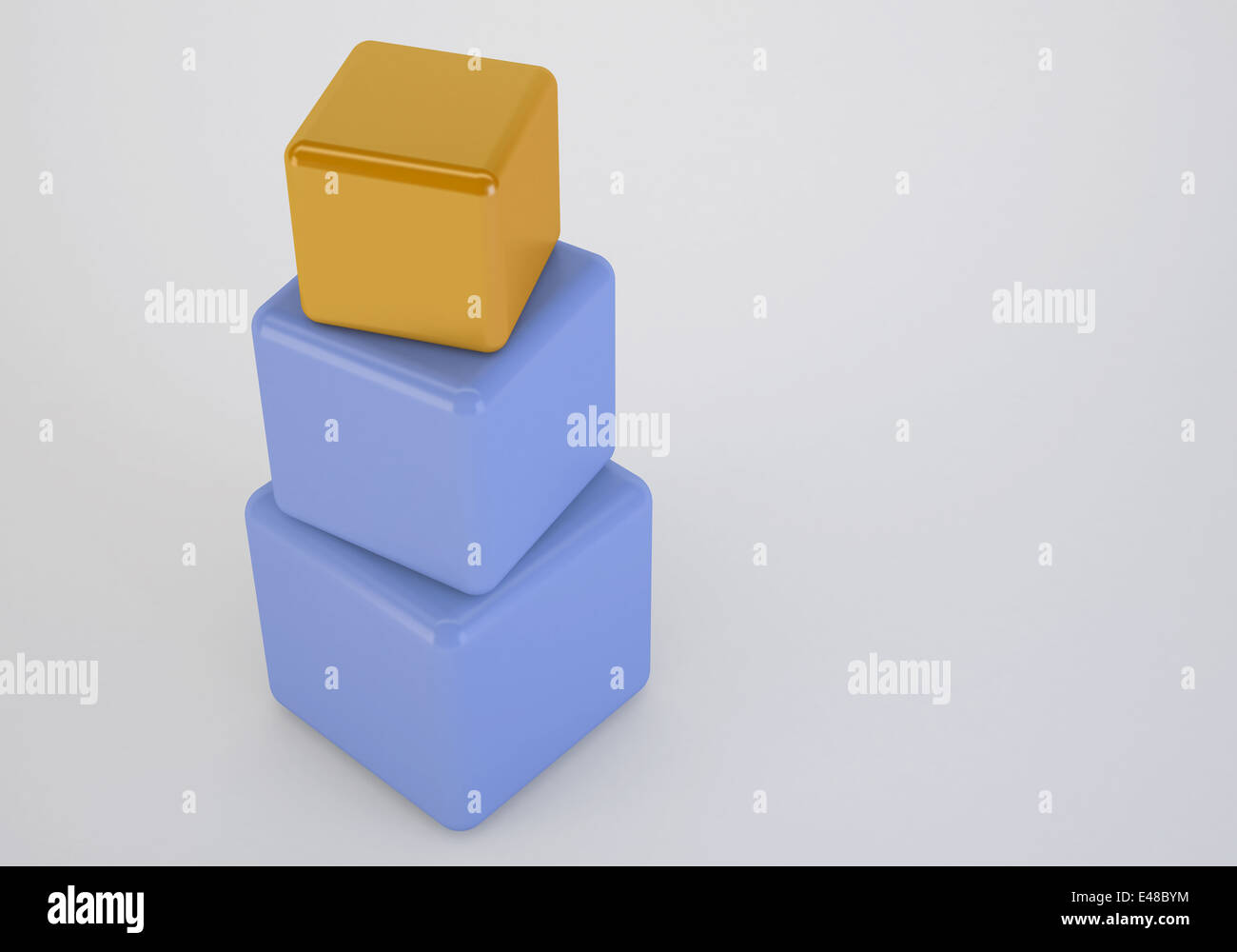 Orange box showing leader, 3d cubes stack concept Stock Photo - Alamy