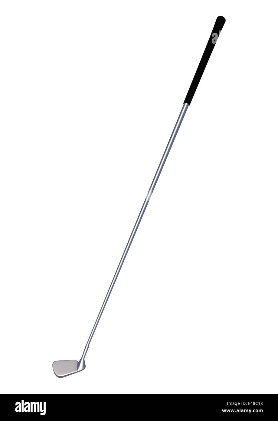 3D digital render of a single golf club isolated on white background