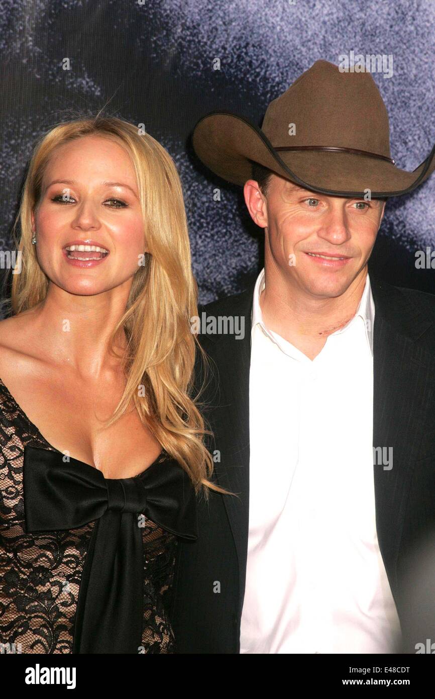 July 2, 2014 - Singer JEWEL and her rodeo cowboy husband TY MURRAY are divorcing after 16 years. The 40-year-old singer, who married the rodeo pro back in August 2008 after 10 years together, announced the split on her official website. PICTURED - Oct. 10, 2007 - New York, New York, U.S. - Jewel with husband, Ty Murray attend the premiere of 'We Own The Night' at the Chelsea West. (Credit Image: © Rick Mackler/Globe Photos/ZUMAPRESS.com) Stock Photo