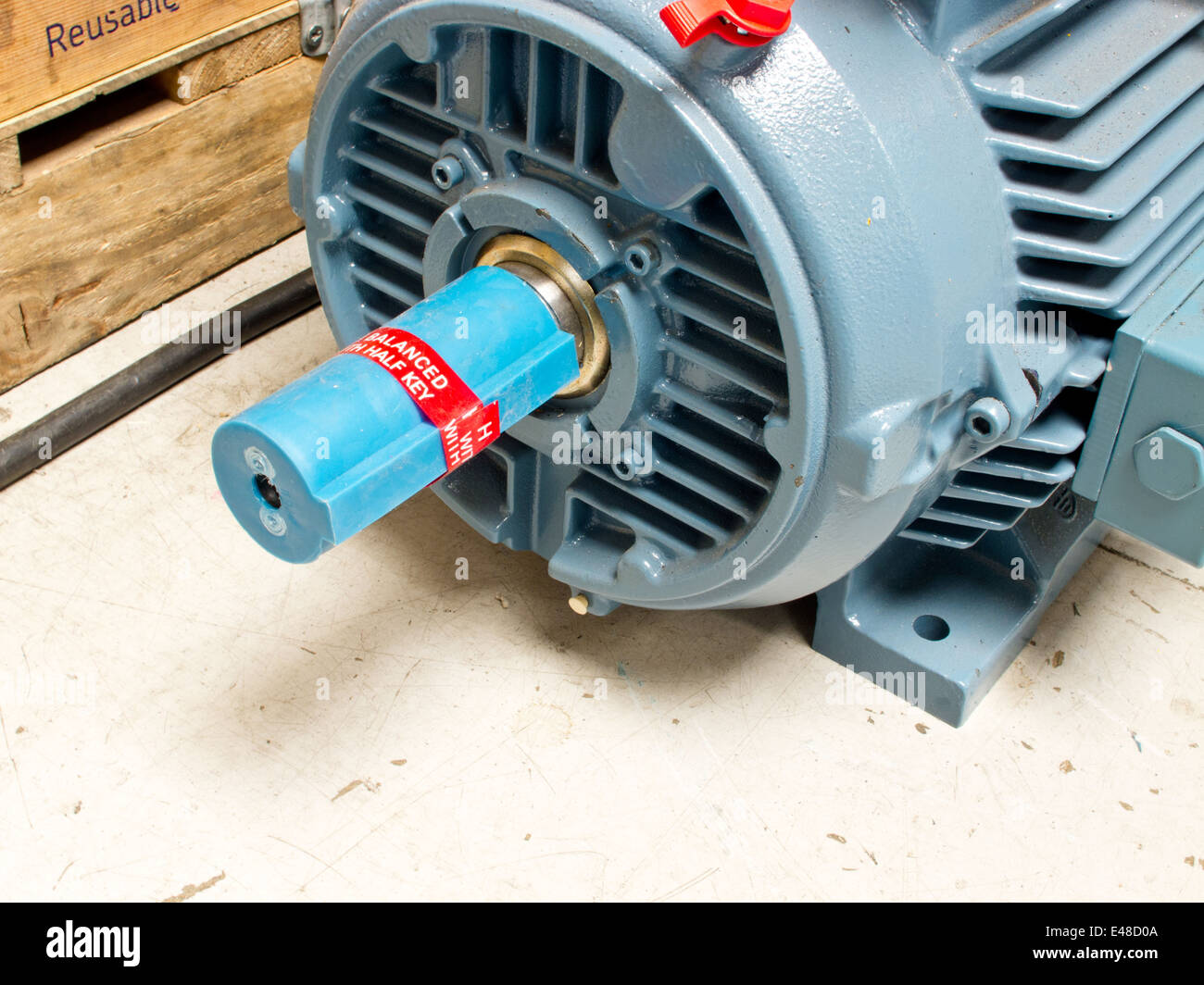 a view of the Shaft end of an electric motor Stock Photo Alamy
