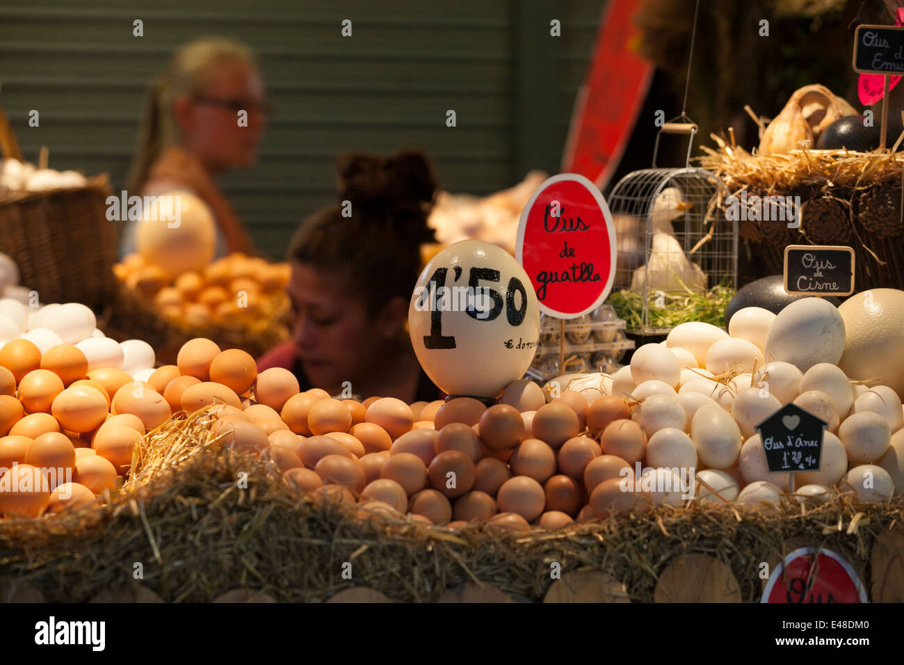 Display of eggs for sale Stock Photo Alamy