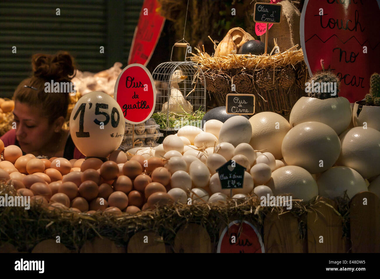 Display of eggs for sale Stock Photo Alamy