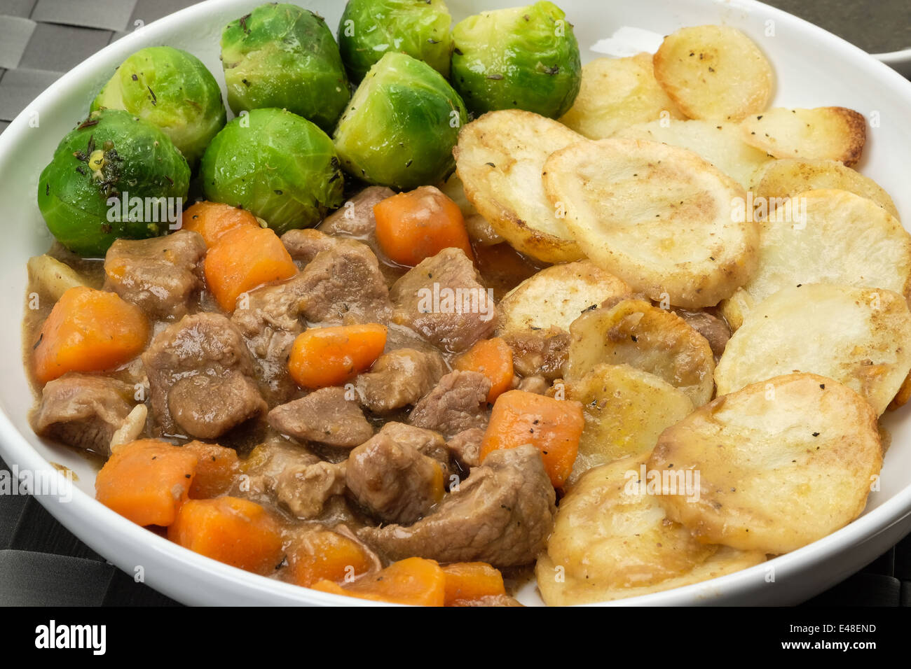 Traditional Lancashire hotpot close-up Stock Photo