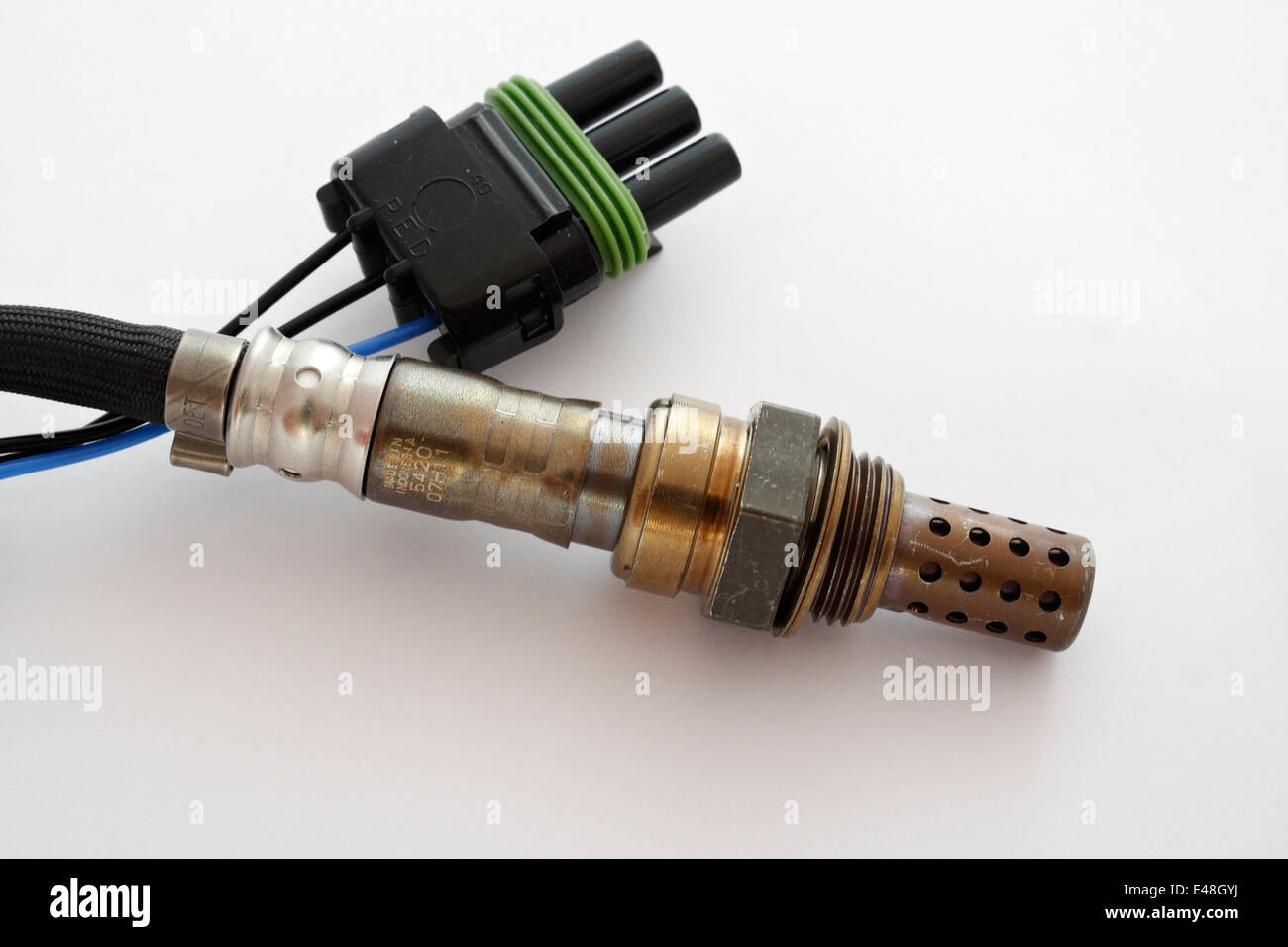 Oxygen Lambda sensor for car vehicle exhaust emissions Stock Photo Alamy