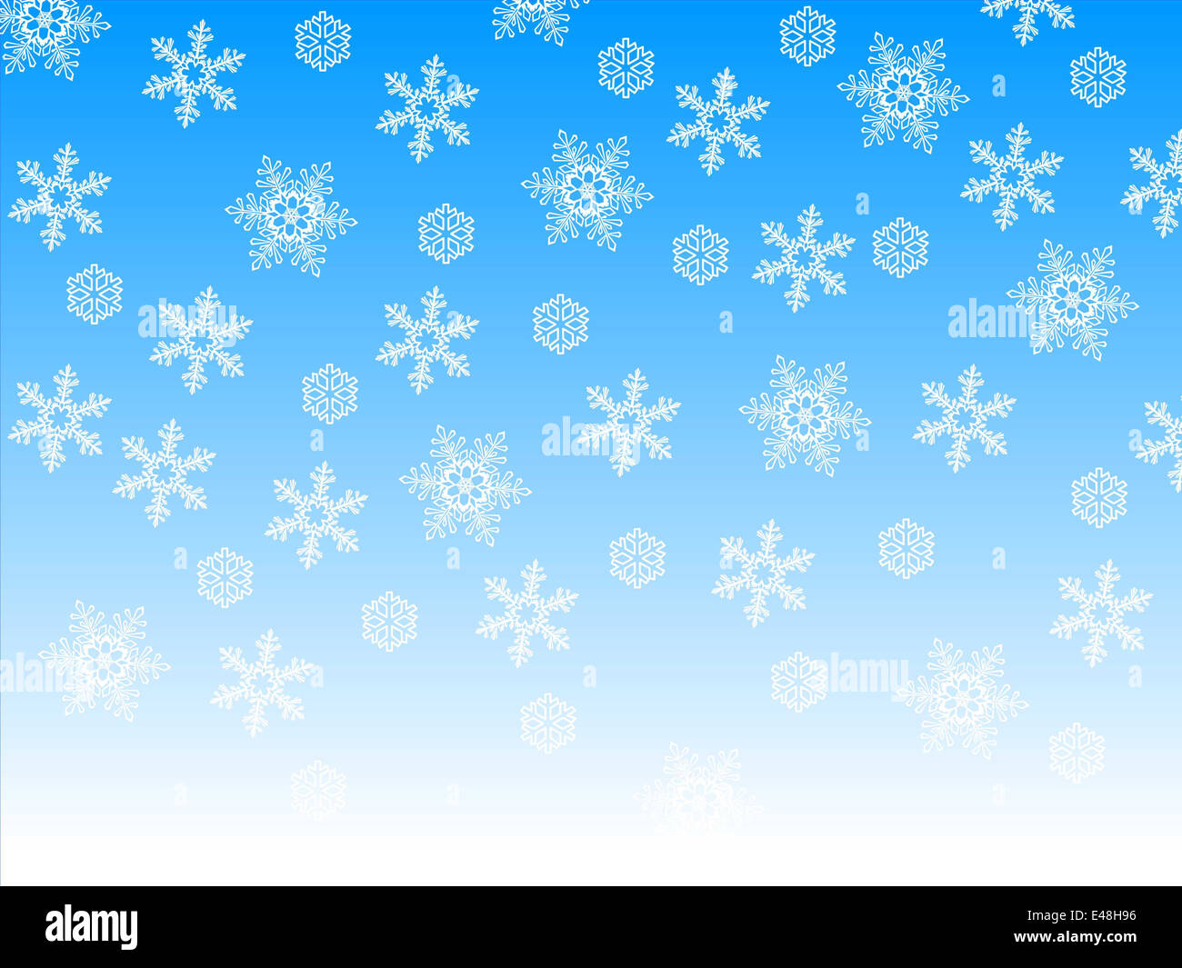 Winter blue and white background with white snowflakes. Cartoon style Stock Photo - Alamy Winter blue and white background with white snowflakes. Cartoon style Stock Photo - Alamy