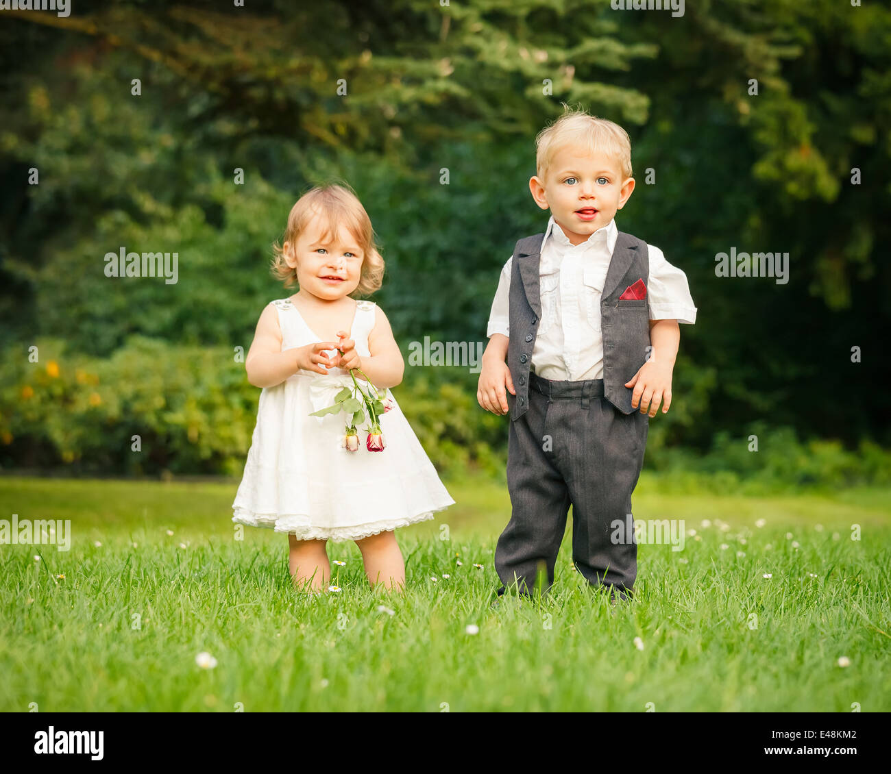 Children in the park Stock Photo