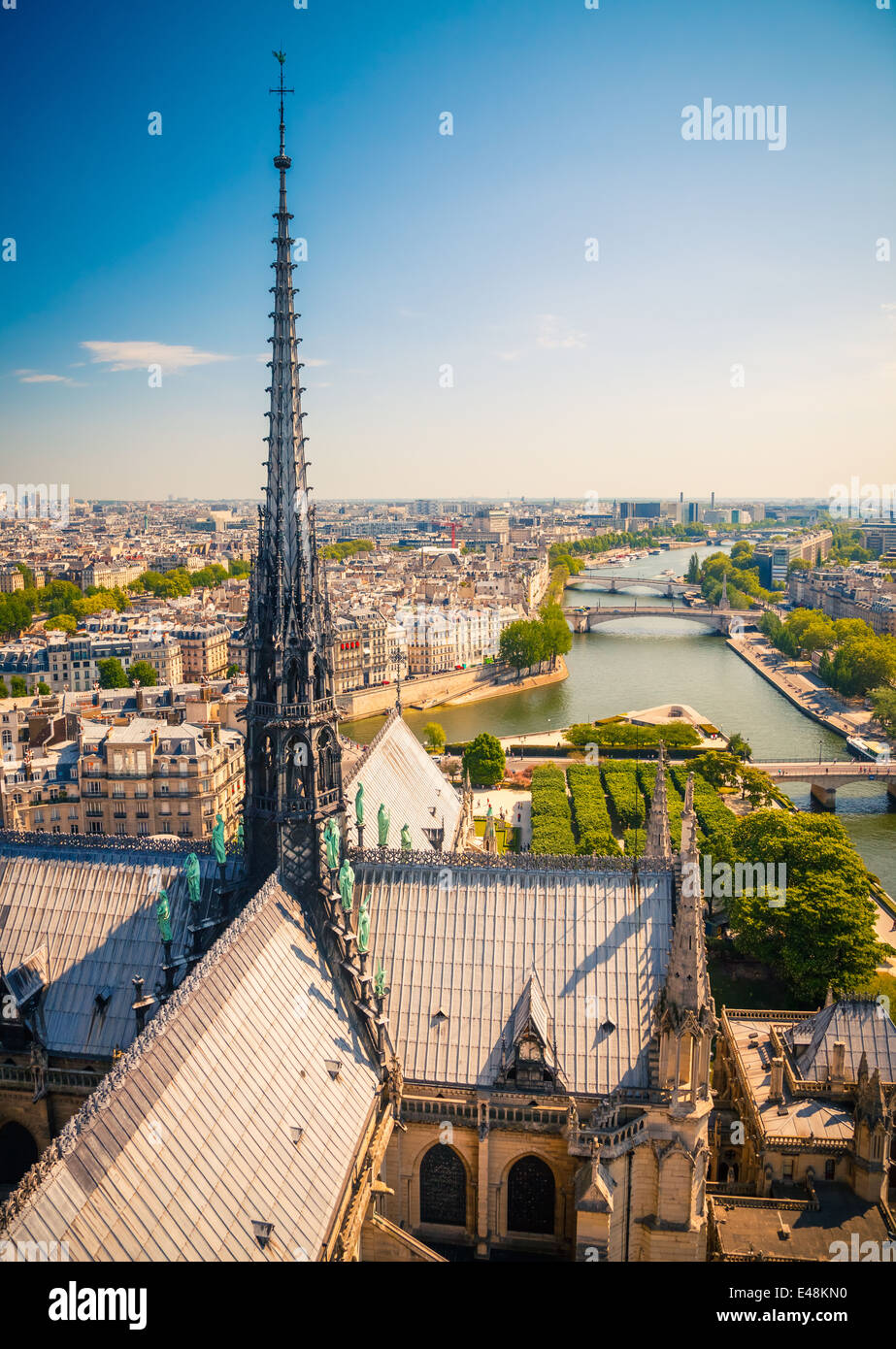Paris from Notre Dame Stock Photo