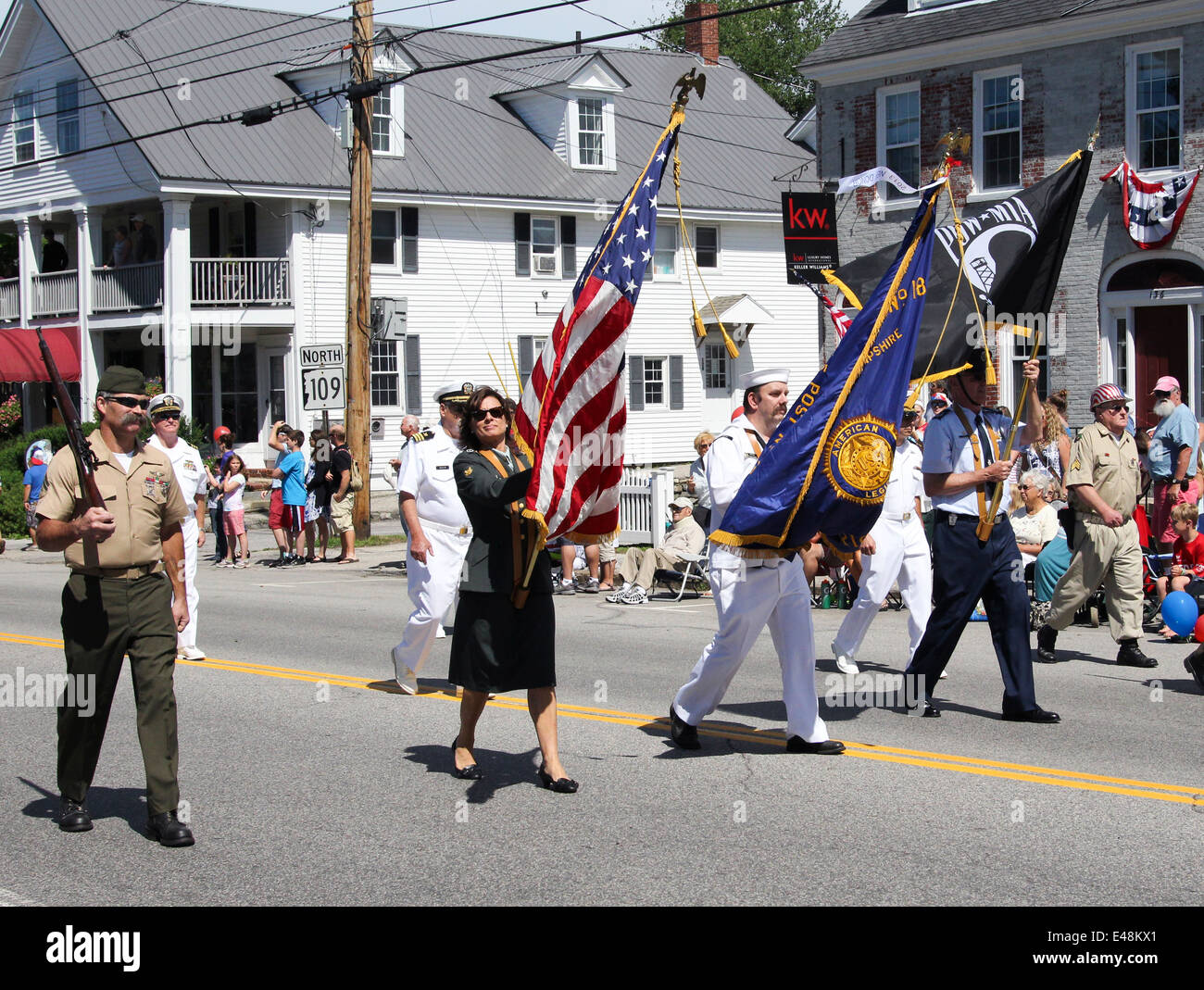 Fourth of July 1014 parade at Wolfeboro New Hampshire USA US America