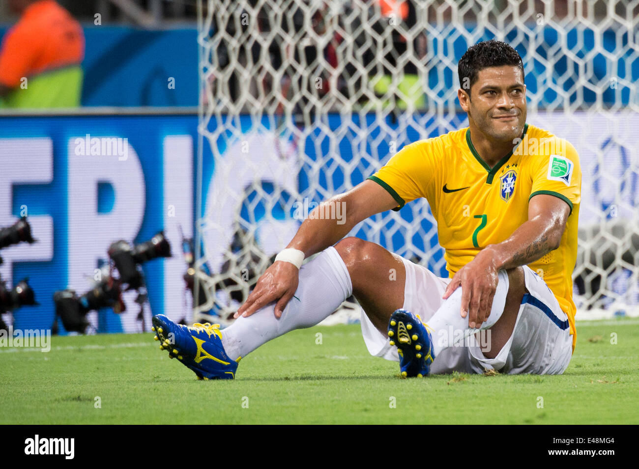 Hulk (BRA), JULY 4, 2014 - Football / Soccer : Hulk of Brazil looks dejected after missed a chance to score during the FIFA World Cup Brazil 2014 quarter-finals match between Brazil 2-1 Colombia at Estadio Castelao Stadium in Fortaleza, Brazil. (Photo by Maurizio Borsari/AFLO) Stock Photo