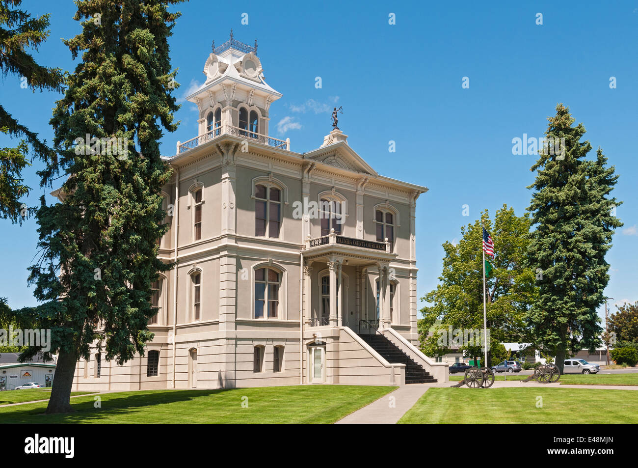 Washington, The Palouse, Dayton, Columbia County Courthouse built 1887 Stock Photo