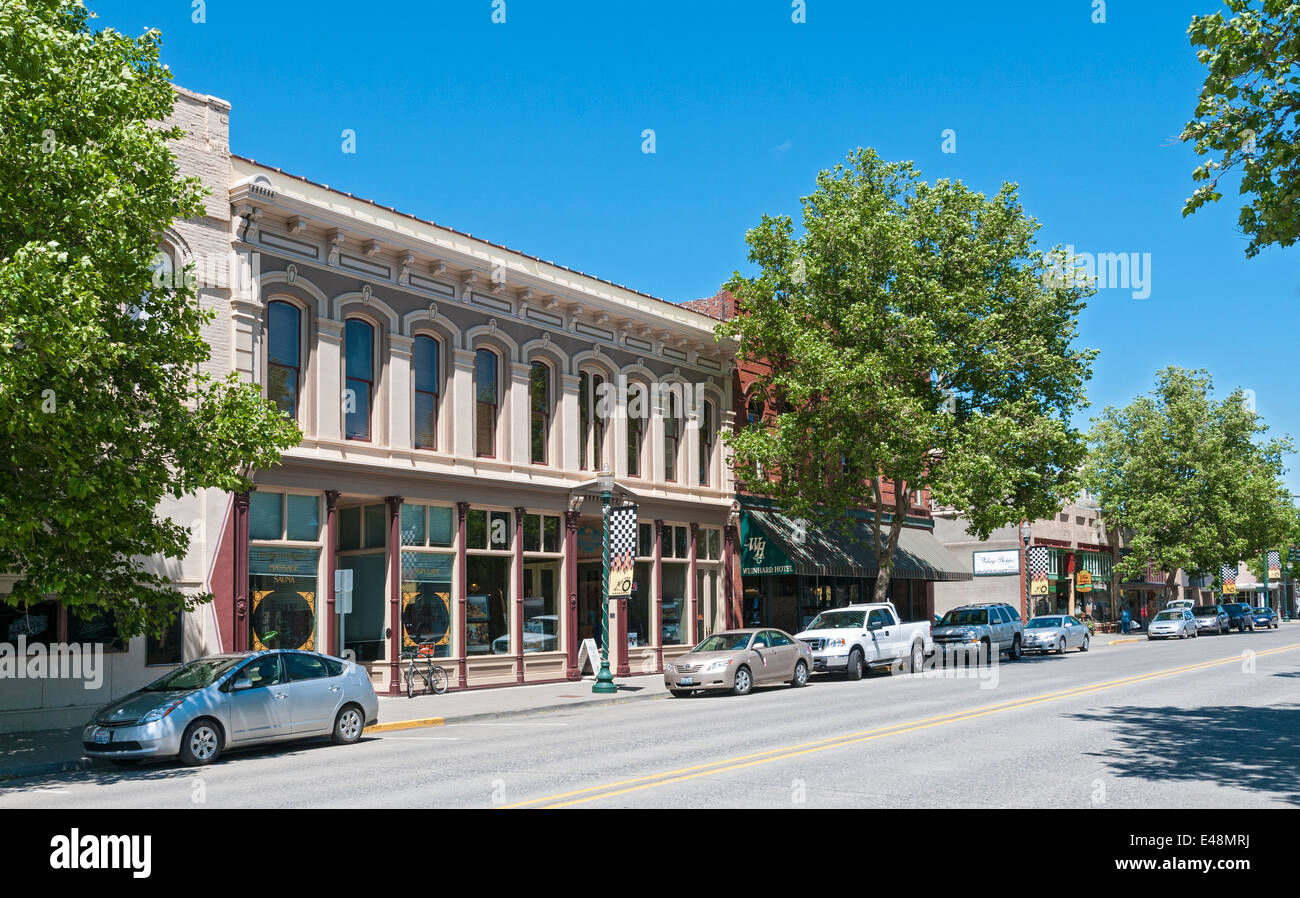 Washington, The Palouse, Dayton, Downtown, Main Street Stock Photo