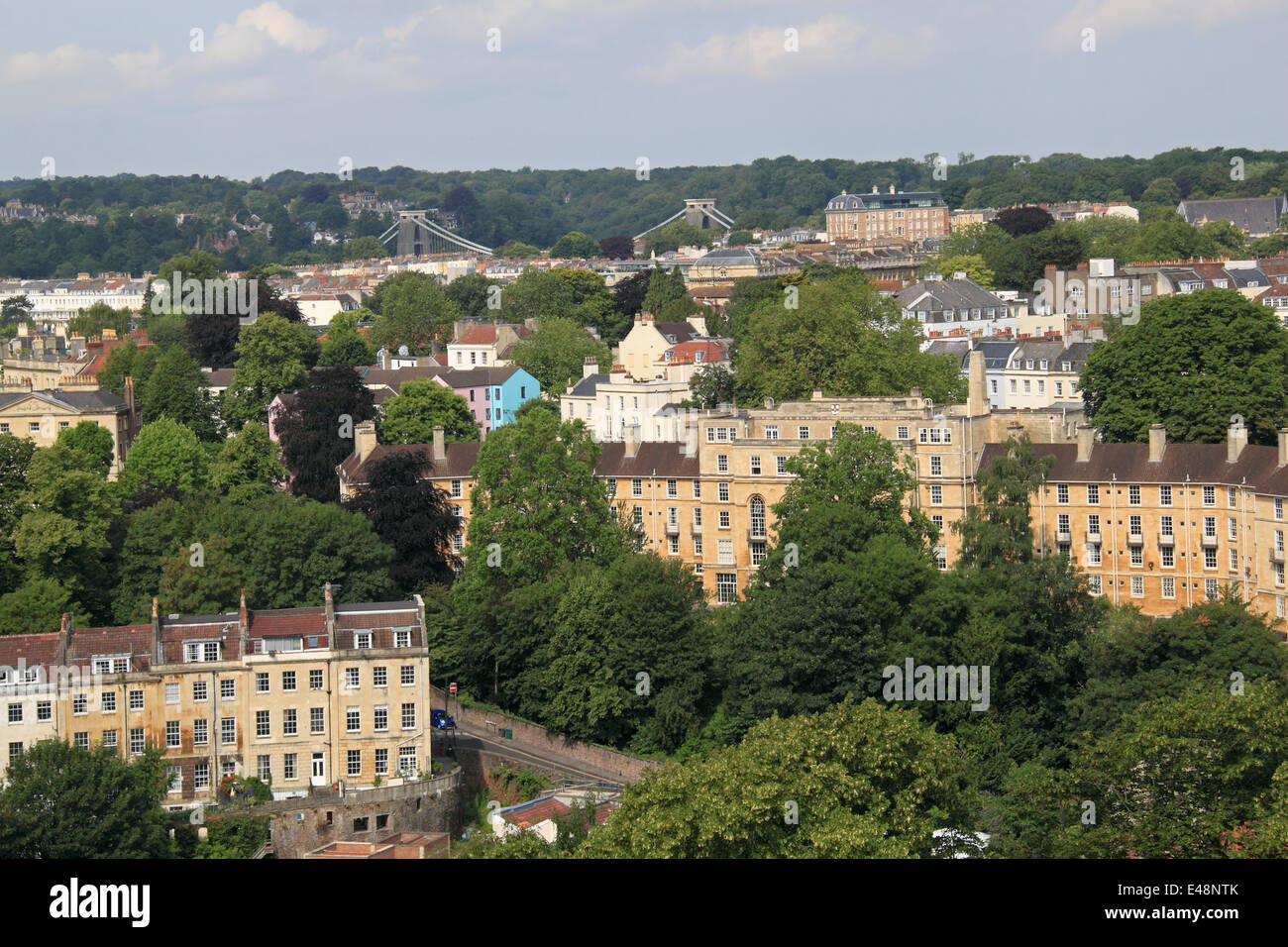 Clifton Village suburb seen from Cabot Tower, Brandon Hill Park