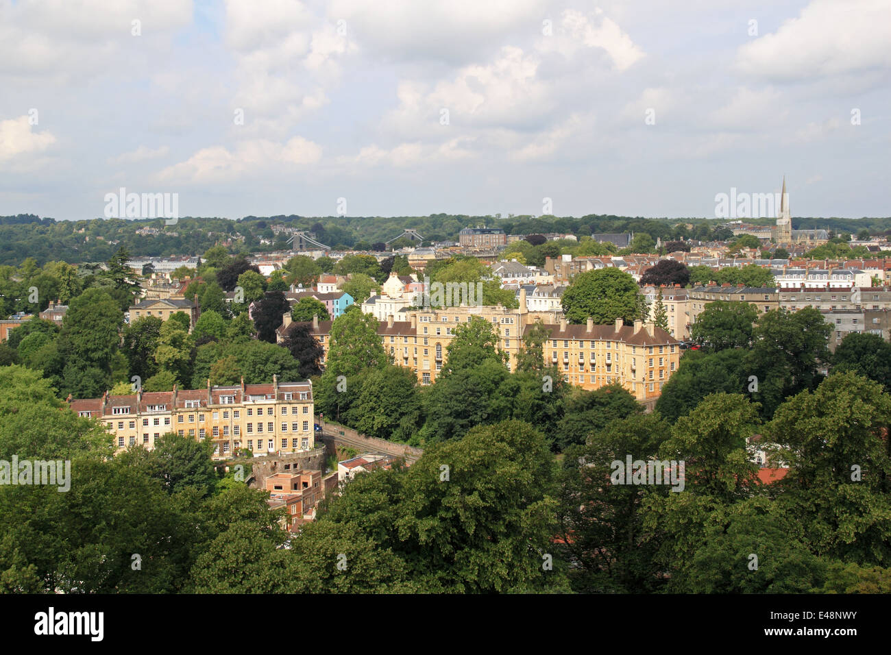 Clifton Village suburb seen from Cabot Tower, Brandon Hill Park