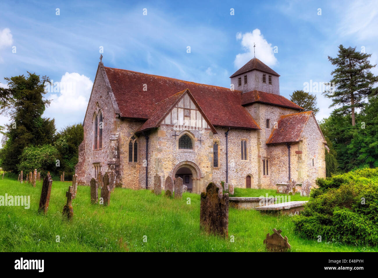 St Mary's church, Breamore, Hampshire, England, United Kingdom Stock Photo