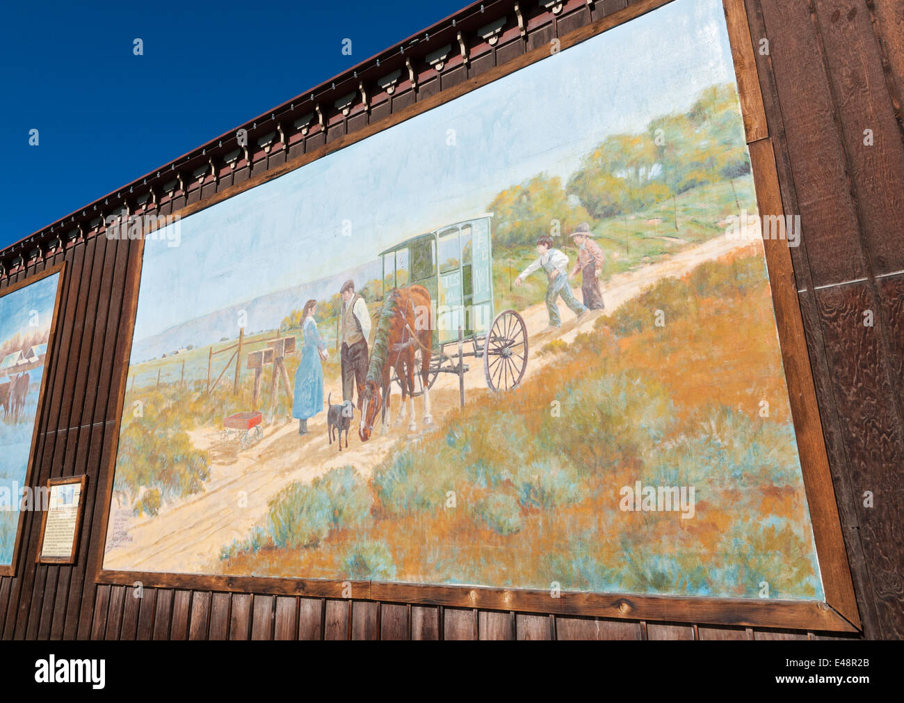 Washington, Toppenish, historical wall mural Stock Photo - Alamy
