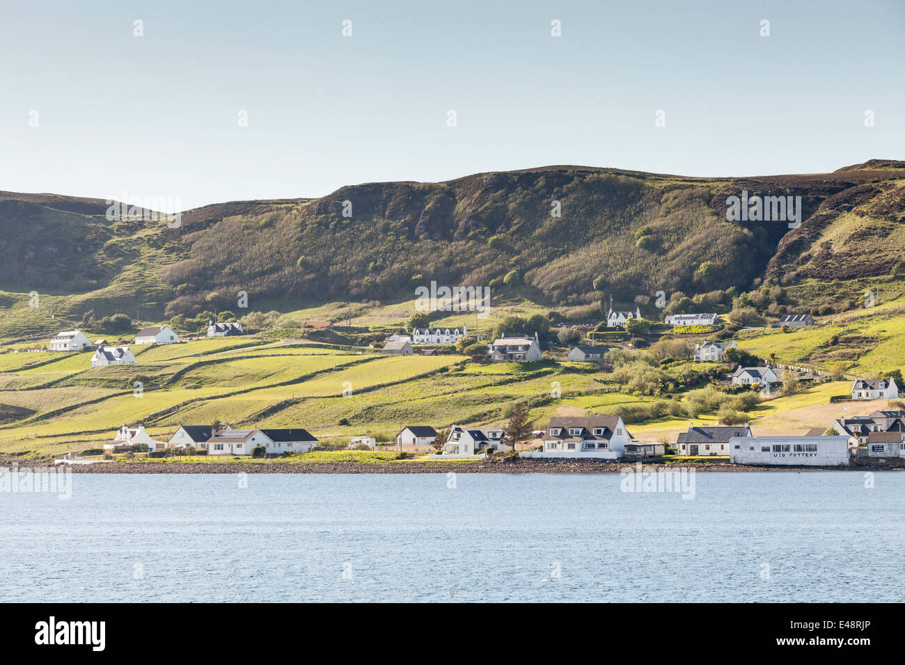 The village of Uig on the Isle of Skye, Inner Hebrides, Scotland. Stock Photo