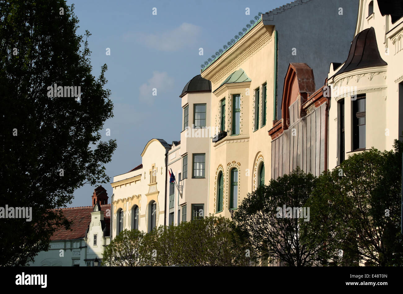 Houses in the old town of Veszprem at Lake Balaton, Hungary Stock Photo