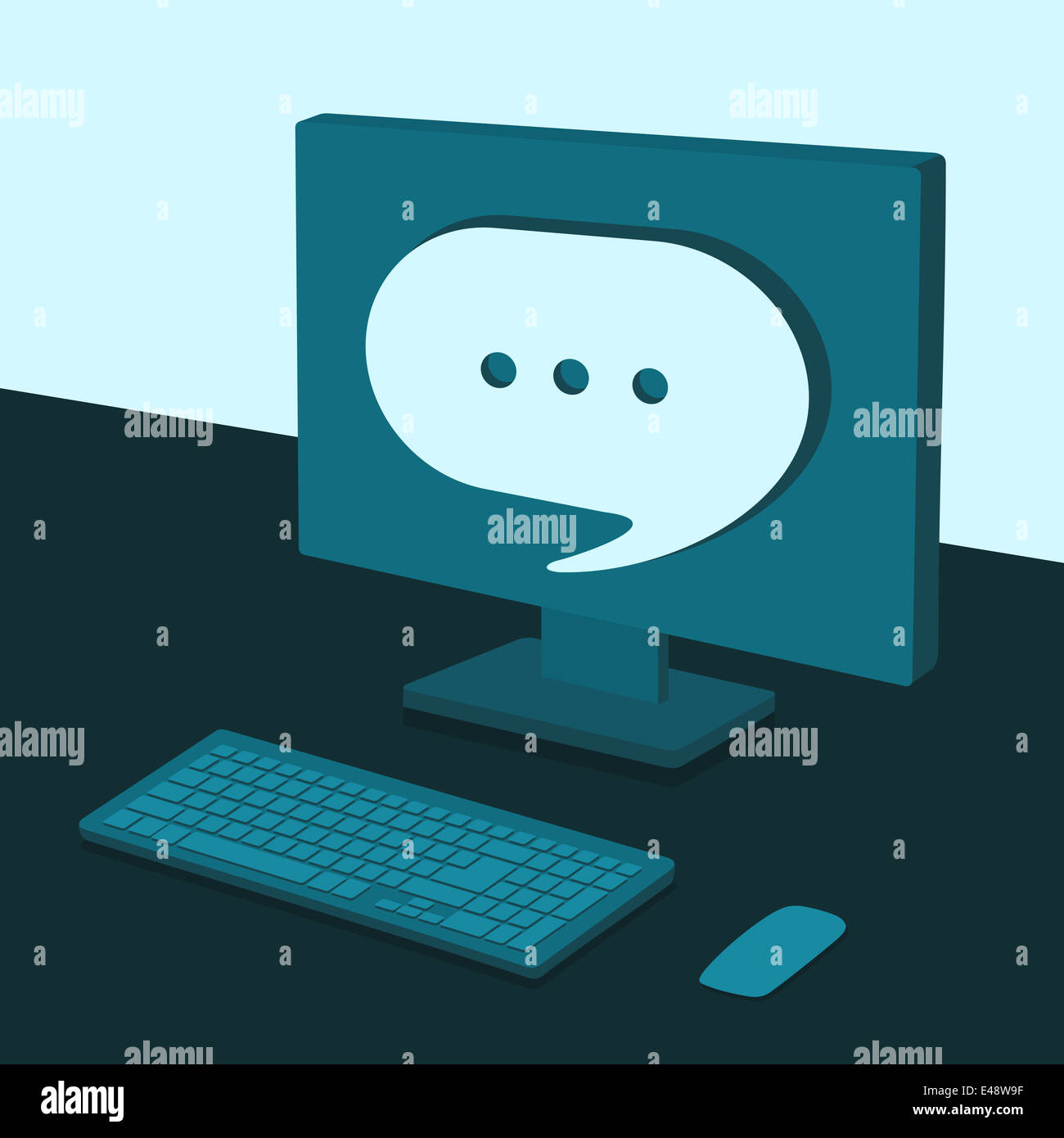 Computer and communication Stock Photo - Alamy