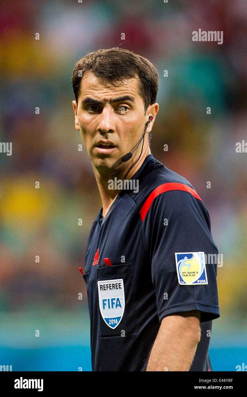 Salvador, Brazil. 5th July, 2014. Ravshan Irmatov (Referee) Football/Soccer : FIFA World Cup Brazil 2014 quarter-finals match between Netherlands 0(4-3)0 Costa Rica at Arena Fonte Nova stadium in Salvador, Brazil . Credit:  Maurizio Borsari/AFLO/Alamy Live News Stock Photo