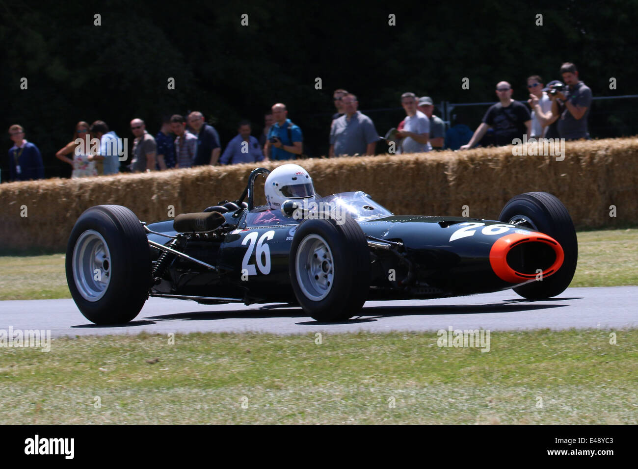 Classic Lotus going up the hill at GoodWood 2014 Festival of Speed Stock Photo