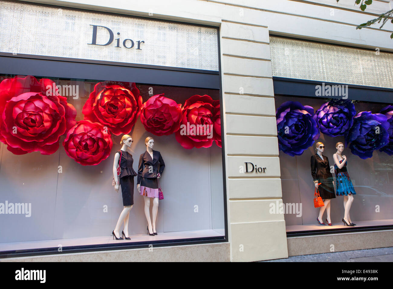 Parizska street, Dior, fashion store in Parizska street Prague, Old Town, Czech Republic Stock Photo