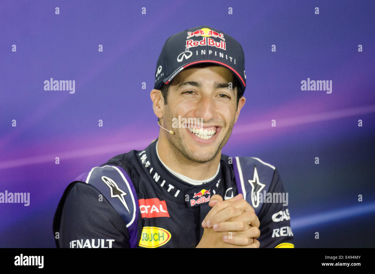 Daniel Ricciardo, Red Bull F1 Racing driver. British Formula 1 Grand