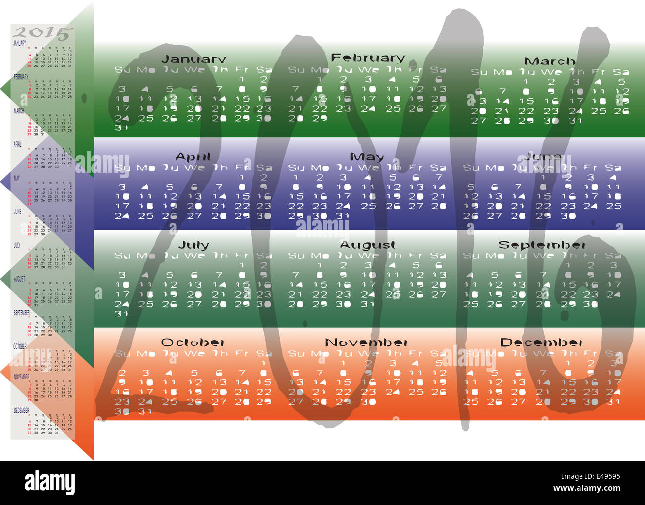 Vector Of Planning Chart Of Daily Monthly Yearly 16 Calendar Stock Photo Alamy