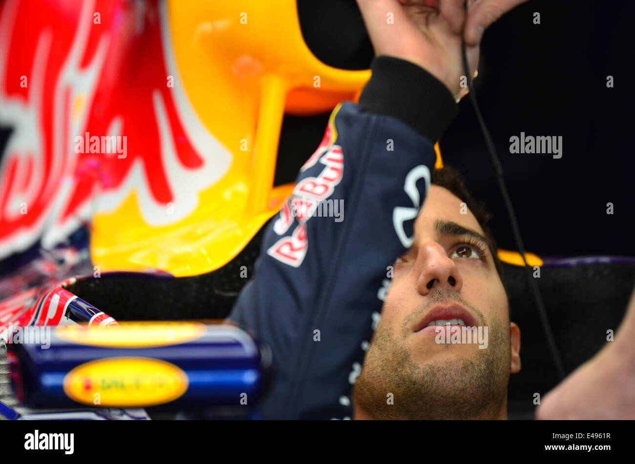 Daniel Ricciardo, Red Bull F1 Racing driver. British Formula 1 Grand