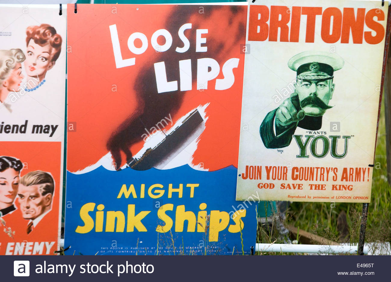 World War Poster Loose Lips Sink Ships God Save The King