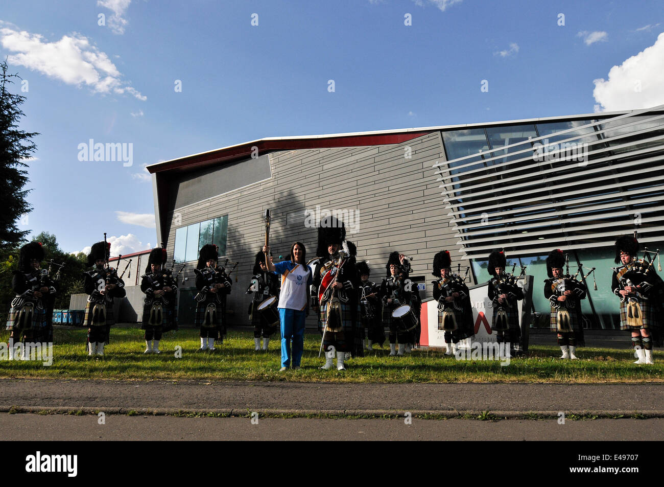 Stirling, Scotland. 06 July 2014. The Queens Baton Relay comes to an