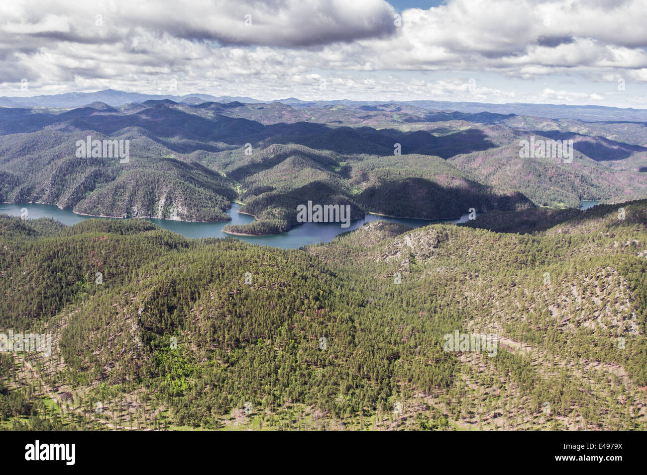 Aerial view of sheridan lake, South Dakota Stock Photo Alamy