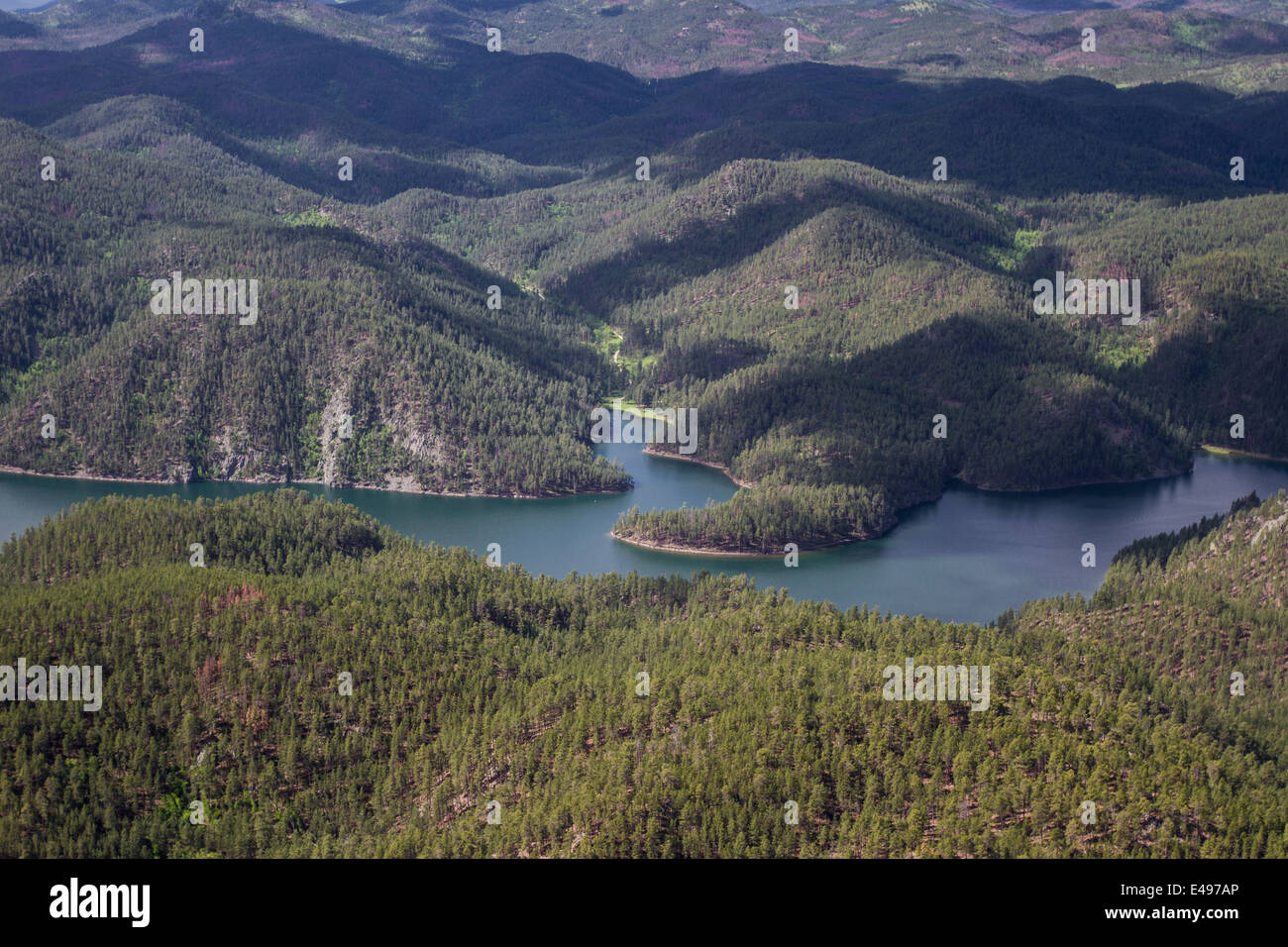 Aerial view of sheridan lake, South Dakota Stock Photo Alamy