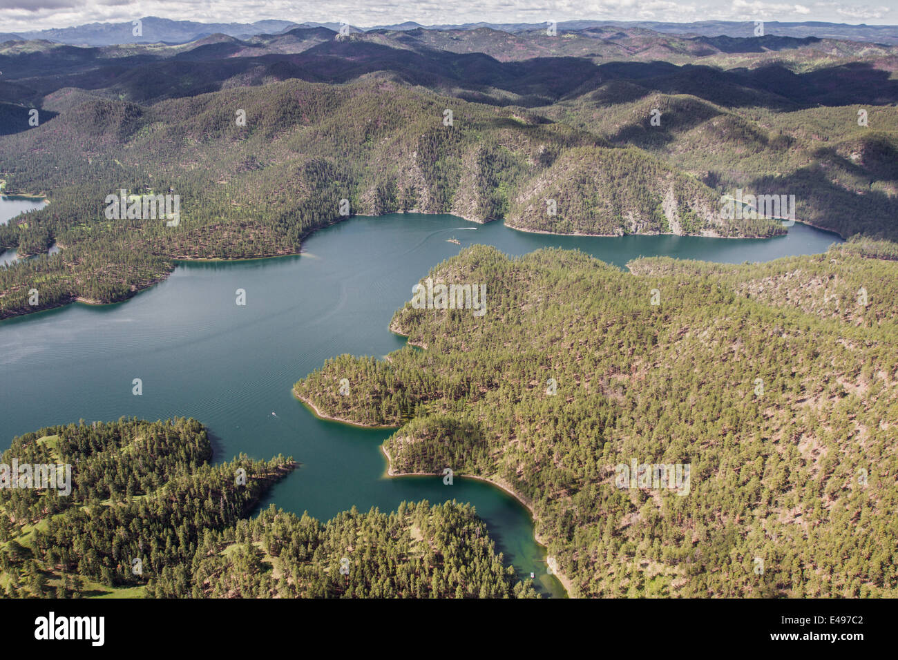 Aerial view of sheridan lake, South Dakota Stock Photo Alamy