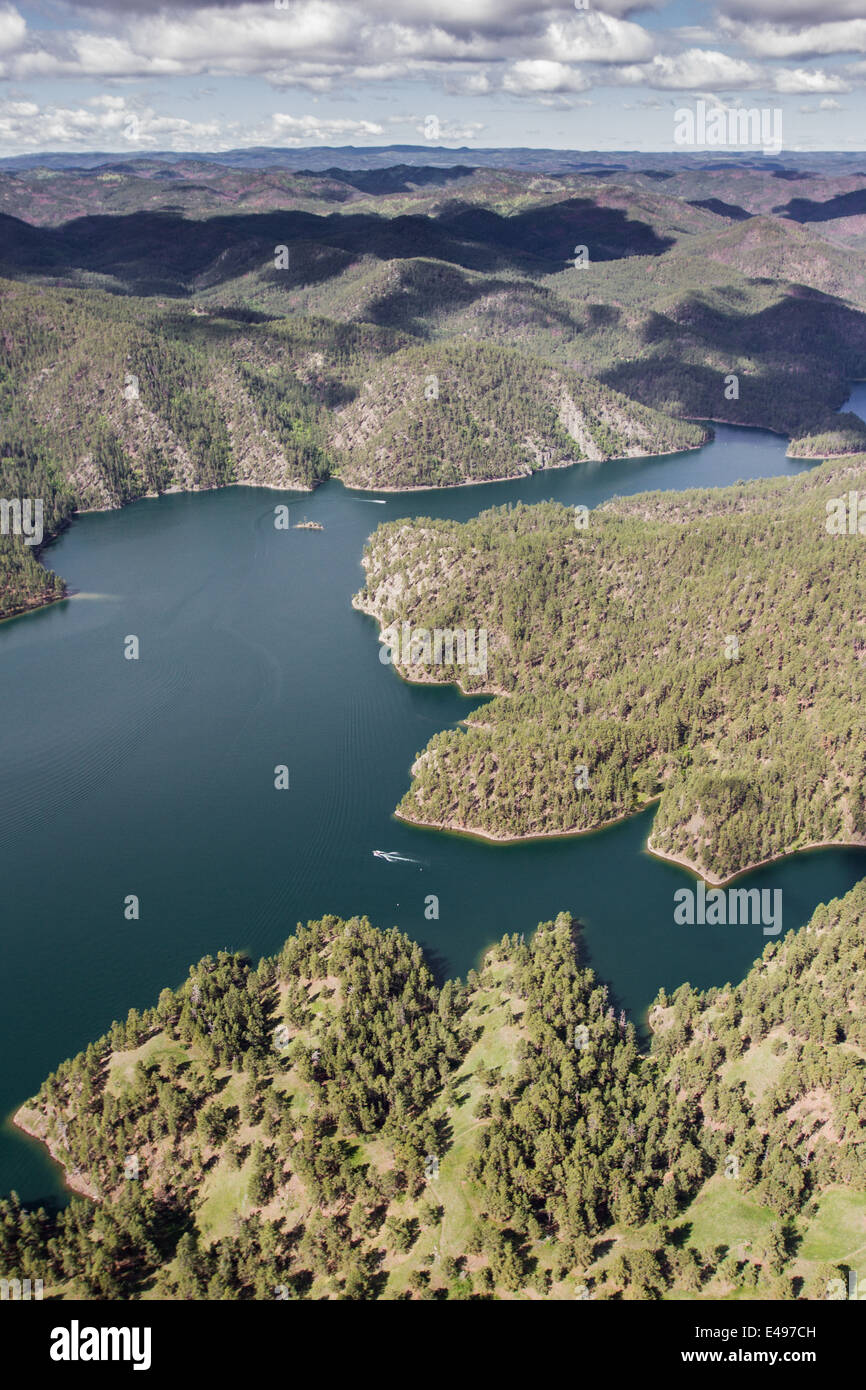 Aerial view of sheridan lake, South Dakota Stock Photo Alamy