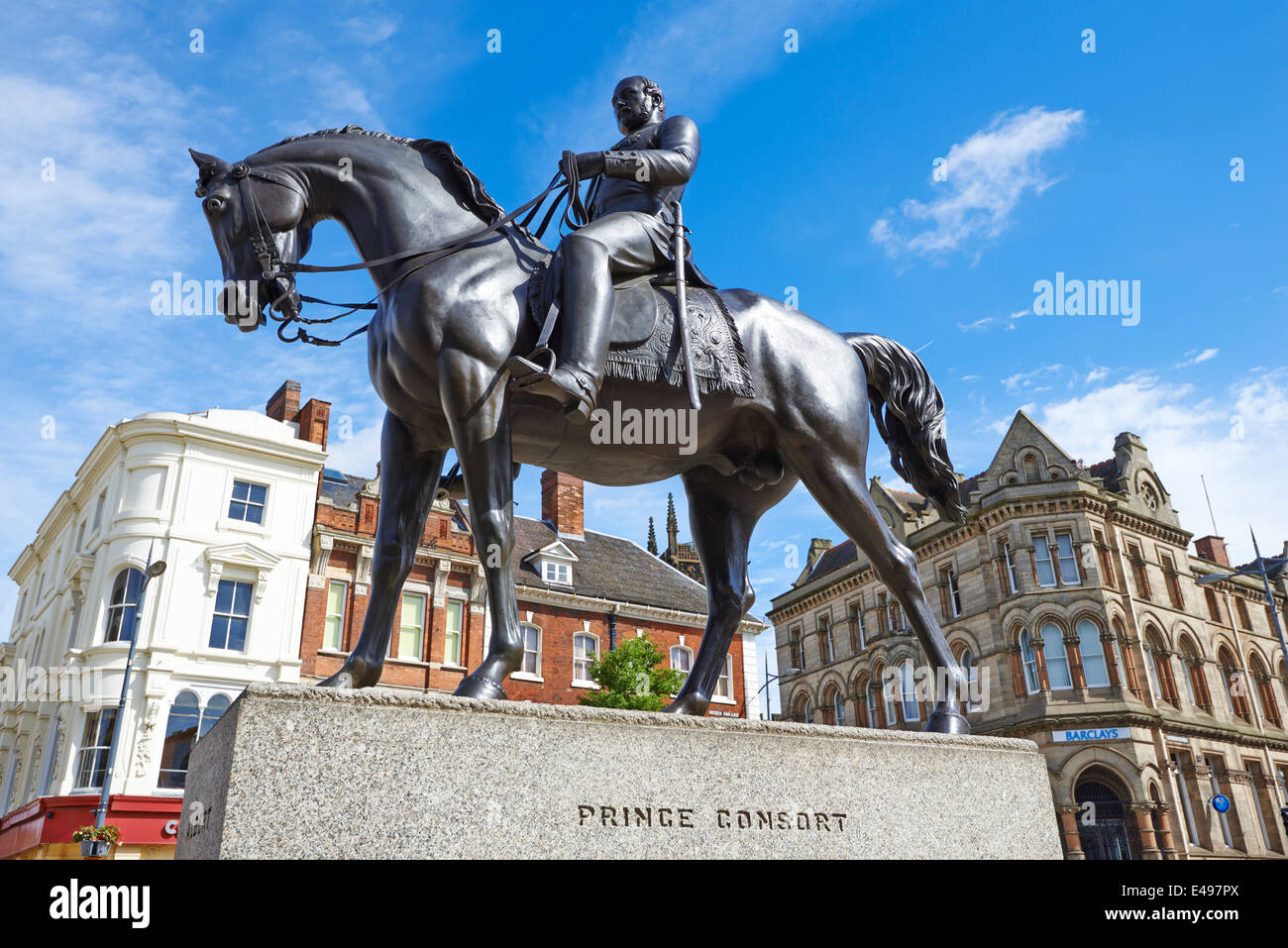 Statue Of Prince Albert In Queen Square Wolverhampton West Midlands UK