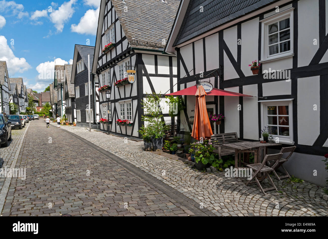 Freudenberg, houses in the old town, NRW Germany Stock Photo