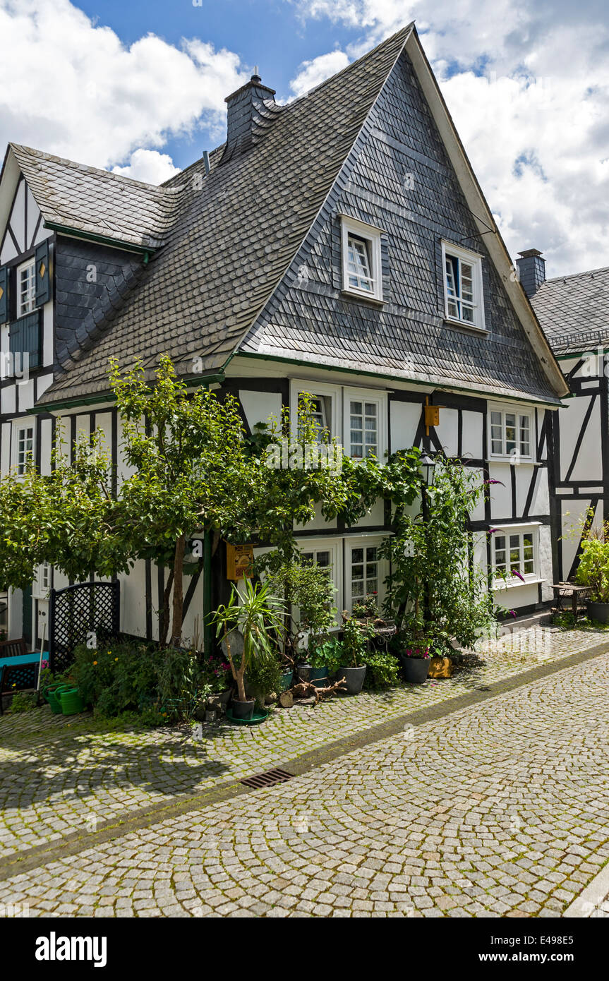 Freudenberg, houses in the old town, NRW Germany Stock Photo