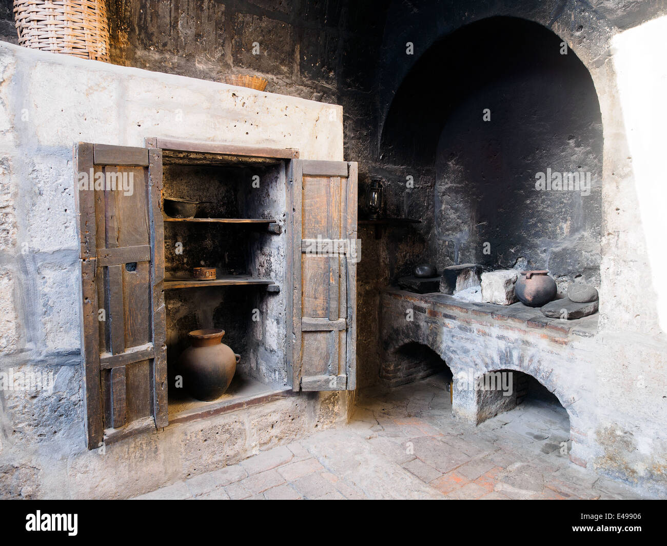 A kitchen in Santa Catalina Monastery - Arequipa, Peru Stock Photo