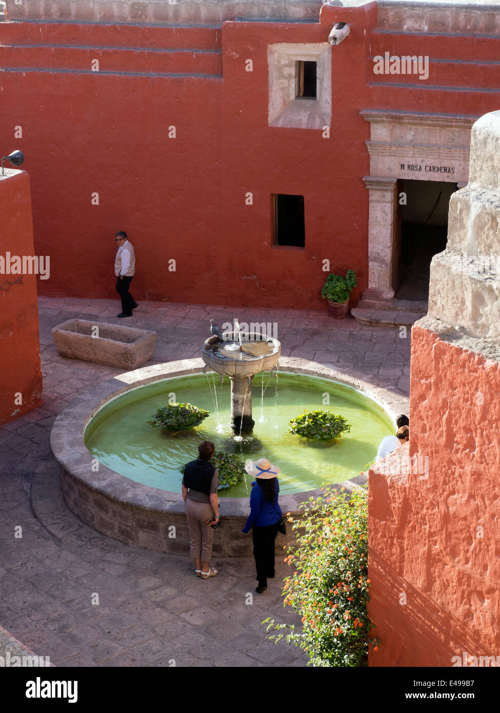 The fountain in Santa Catalina Monastery - Arequipa, Peru Stock Photo