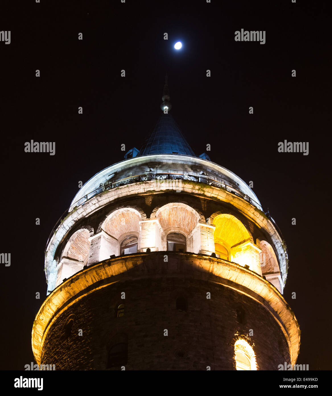 Galata Tower in Istanbul Stock Photo