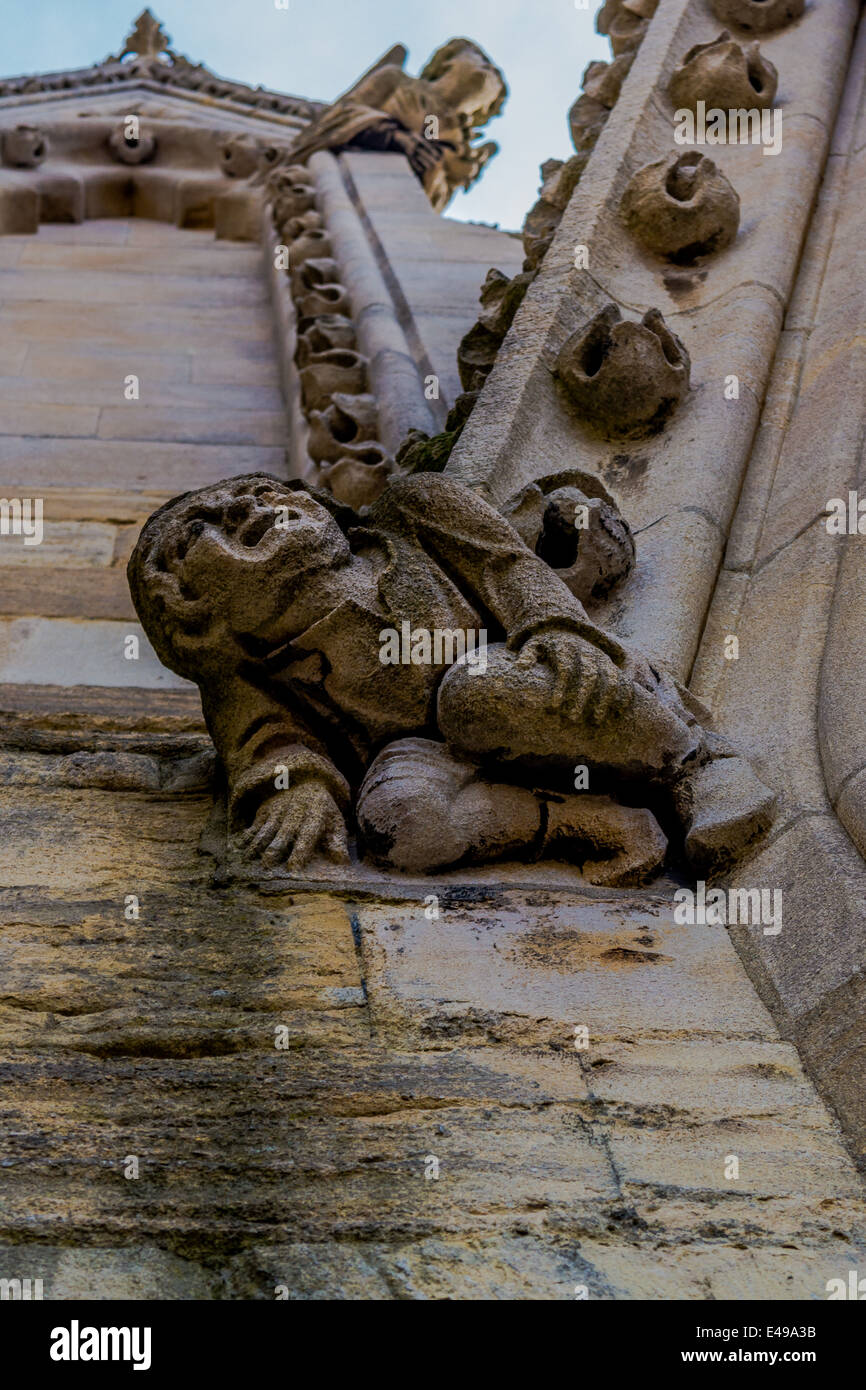 A grotesque at the University Church of St Mary the Virgin, Oxford, UK Stock Photo