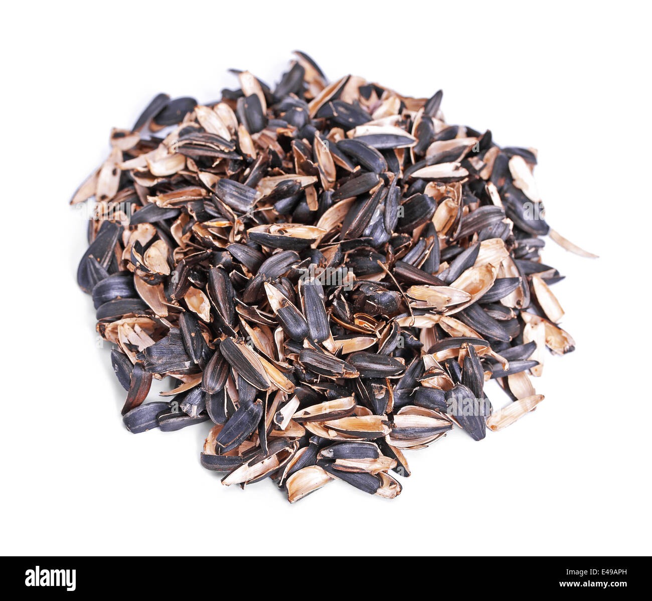 Waste from seeds on a white background isolation Stock Photo