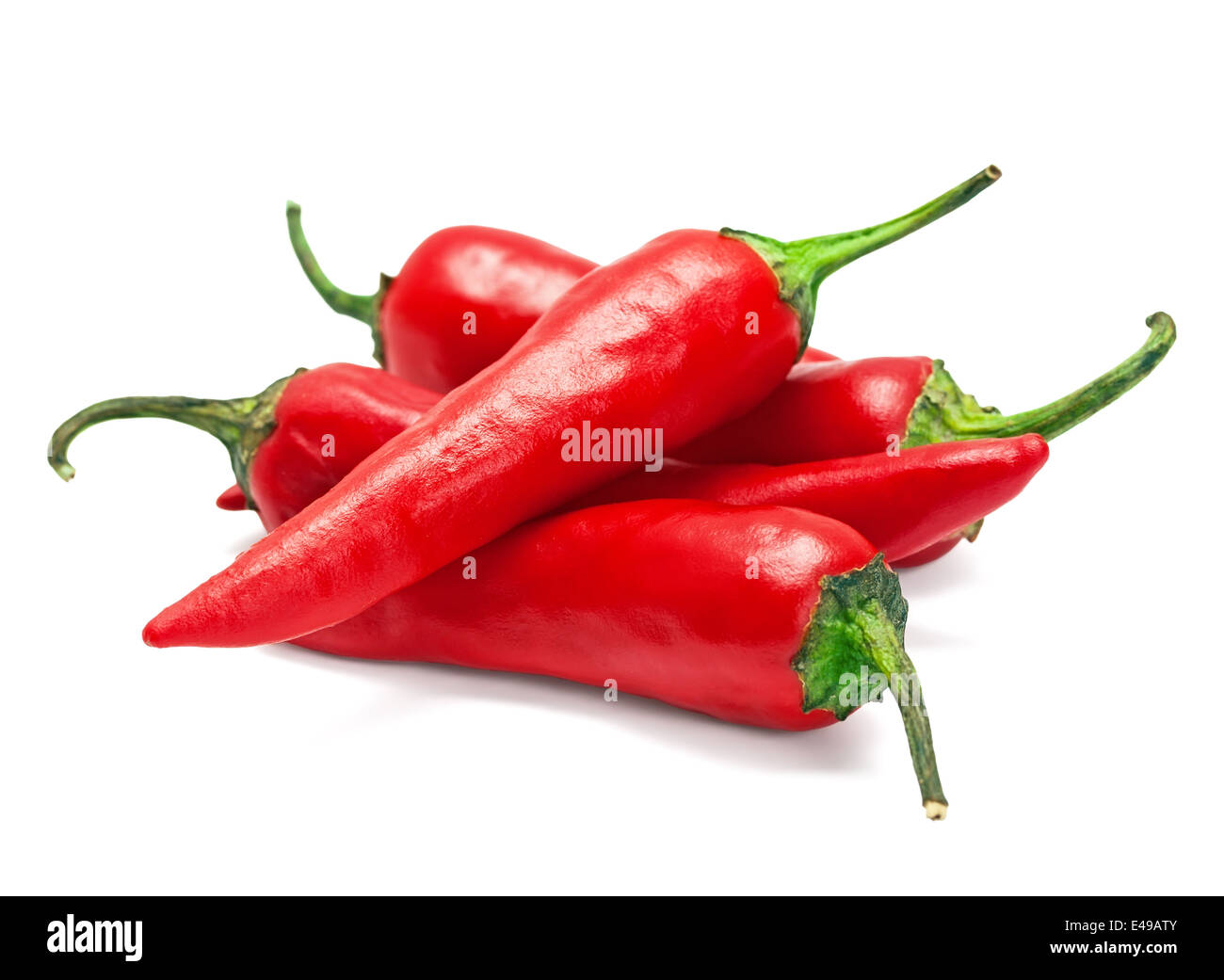 Red chili pepper on a white background Stock Photo - Alamy