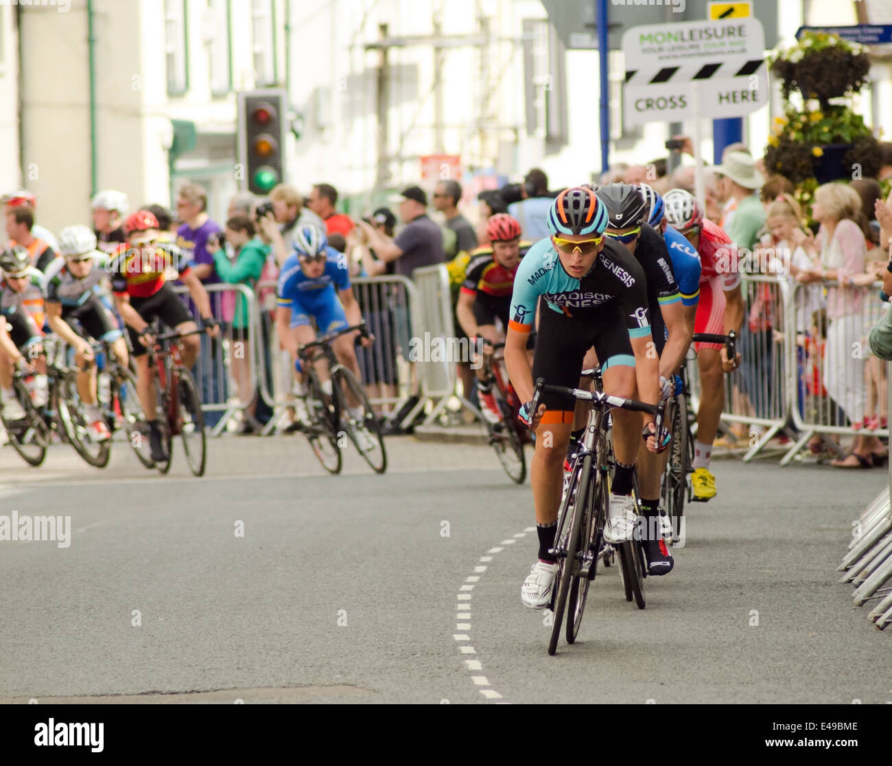 Festival of Cycling Road Race, Abergavenny, June 2014 Stock Photo