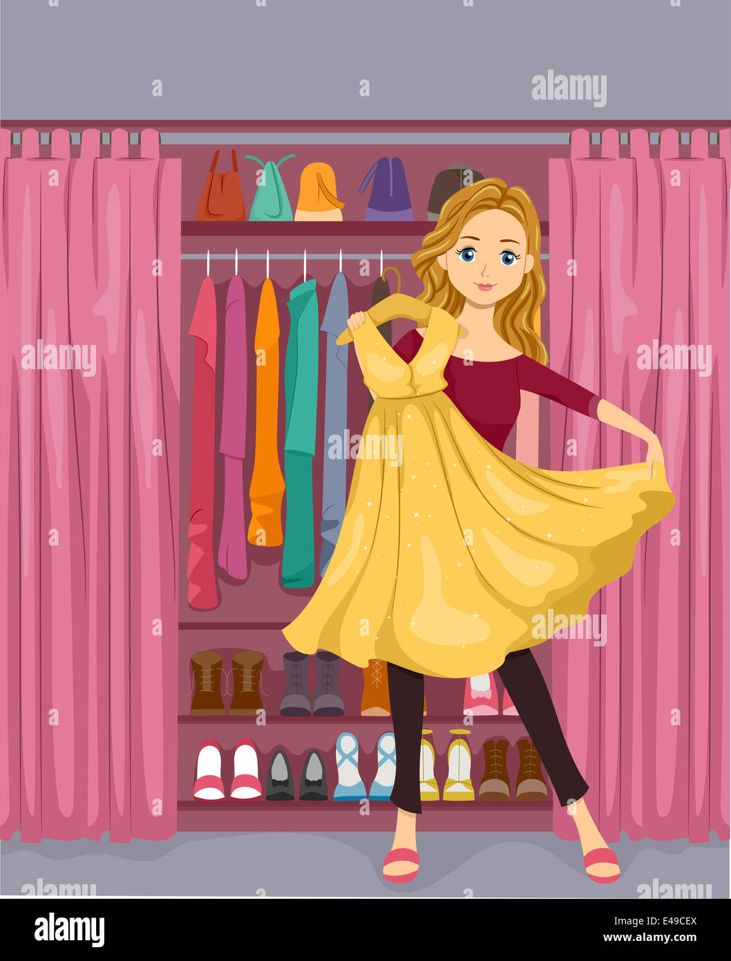 Cartoon woman in dress hi-res stock photography and images - Alamy Cartoon woman in dress hi-res stock photography and images - Alamy